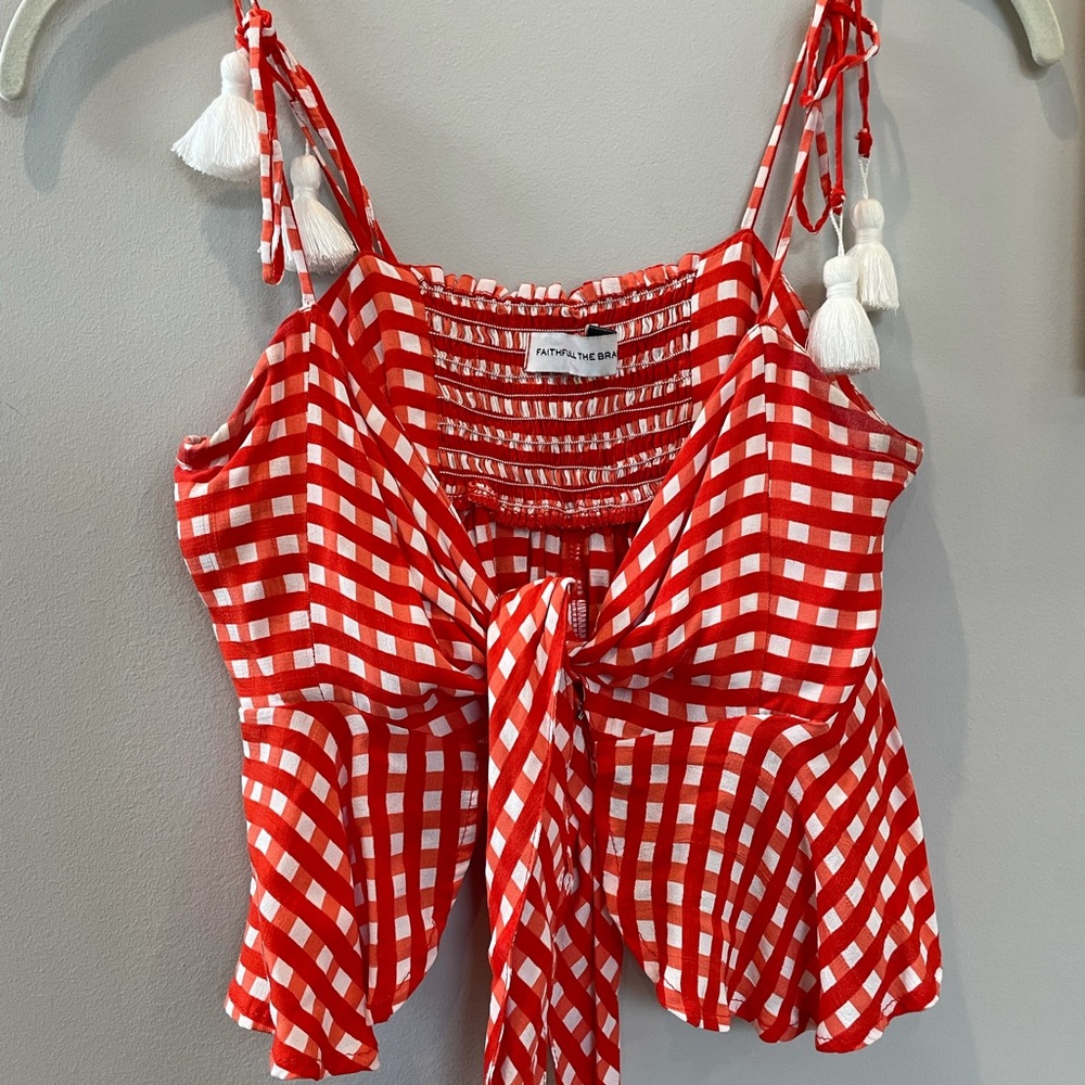Faithful the Brand gingham crop top